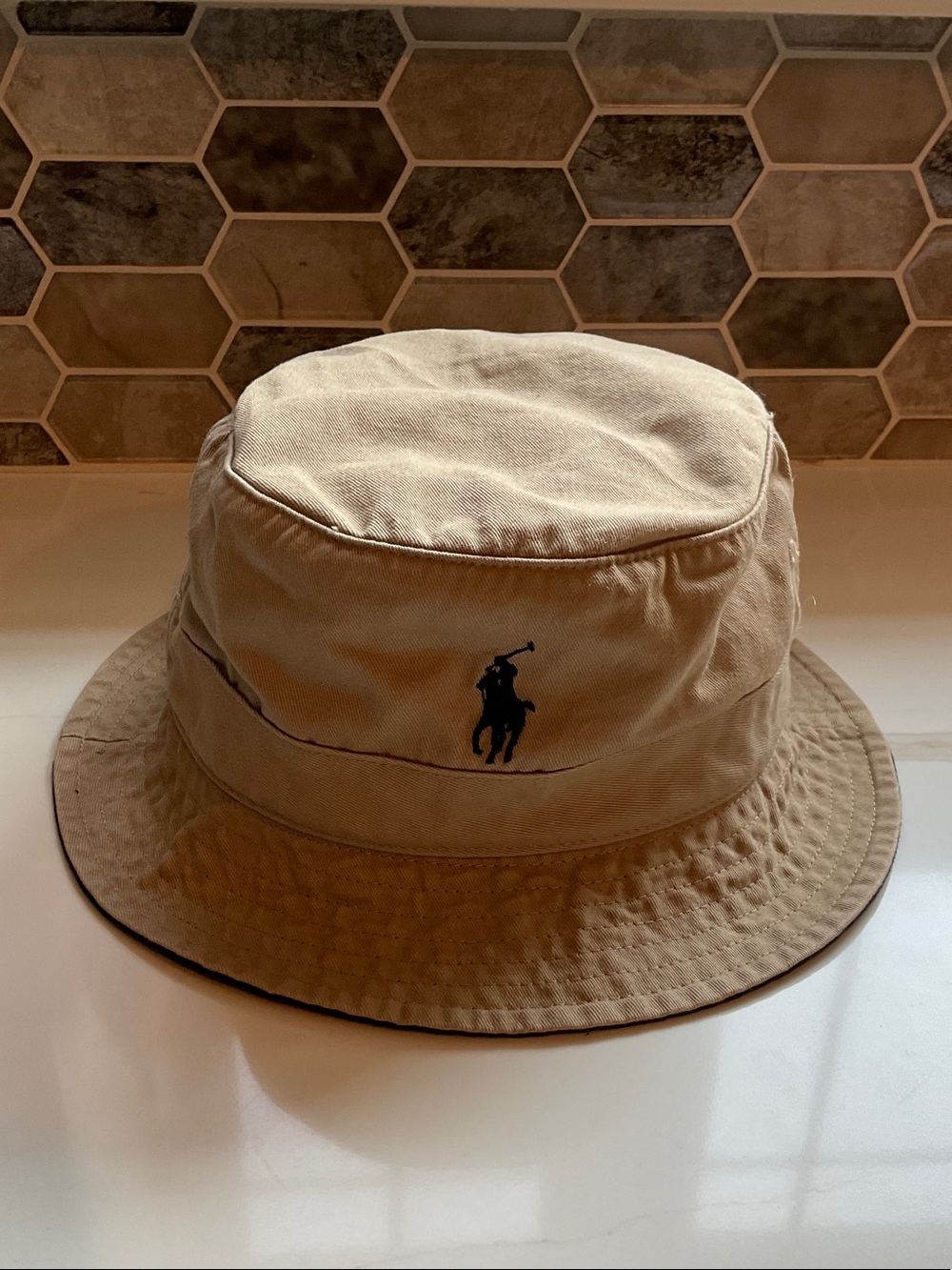 Polo by Ralph Lauren Khaki Interior with Navy Brim Hat